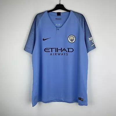 Manchester City 2018-2019 Home Football Shirt Soccer Jersey Nike Trikot Size 3XL • $59