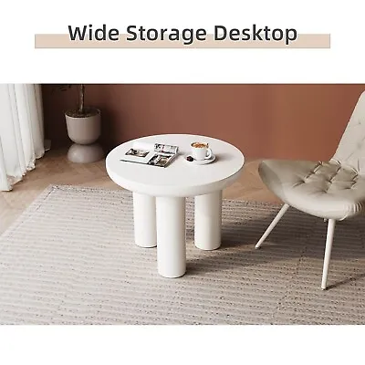 GUYII Round Table With 3 Legs Leisure Table Small White Side Table Indoor Table • $136.50