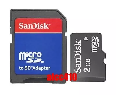 Sandisk 2GB 2G Micro SD TF MicroSD Memory Card With SD Adapter • $28.95