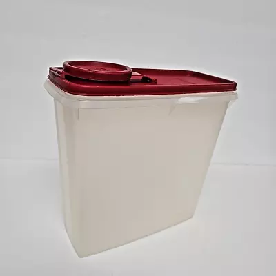 Vintage Tupperware Cereal Canister 469-9 With Red Pour Lid 471-3 Air Tight Lid • $11.95
