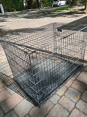  Single Door Folding Metal Dog Cage • $25