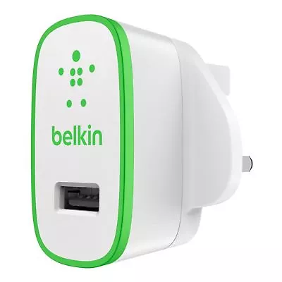 Belkin Universal 2.1Amp USB Wall Charger For IPhone X 8 7 Plus 6 Smartphone IPad • £6.99