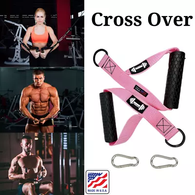 D Handle Straps Cross Over Stirrup Foam Strength Home Gym • $19.75