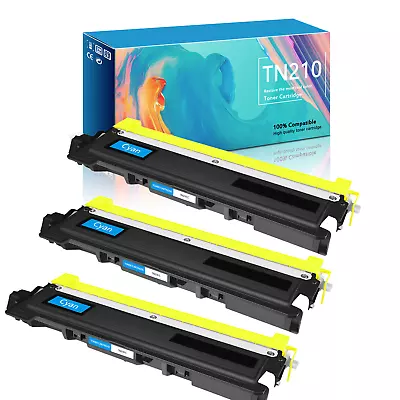 3 Pack TN210 Cyan Toner Cartridge For Brother MFC-9320CN MFC-9320CW MFC-9325CW • $42.39