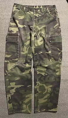 Vtg 90s Liberty Woodland Camo Cargo Pants Faded Skater Hunting • $30