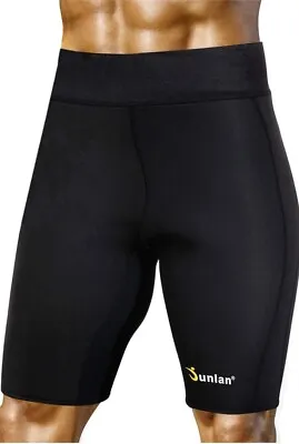 Men's Workout Sauna Sweat Thermo Shorts Body Shaper Neoprene Athletic Pants Gym • $17.99