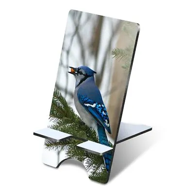 1x 3mm MDF Phone Stand Blue Jay Bird Small Garden Birds #16609 • £5.99