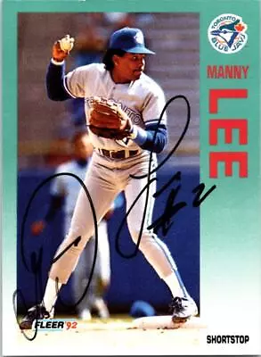 Manny Lee Autographed Baseball Card (Toronto Blue Jays) 1992 Fleer #333 • $16