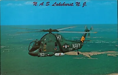 Lakehurst NJ - Naval Helicopter - Vintage Ocean County New Jersey Postcard • $9.79