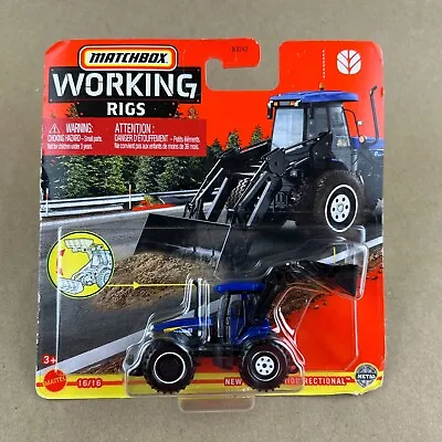 2022 Matchbox Working Rigs New Holland Bidirectional Tractor Blue 16/16 Diecast • $4.99