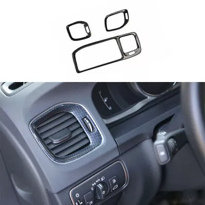 ABS Carbon Fiber Console L&R Air Outlet Vent Trim For Volvo S60 2011-2018 3PCS • $43.45