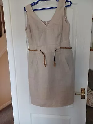 Dress Linen Bravissimo Size 14 Curvy Belted With Pockets Never Worn Free Postage • £13