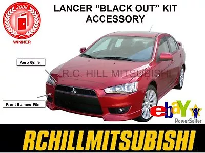 2008-2012 2013 Mitsubishi Lancer Sportback Black Blackout Bumper Film Mz314054 • $52.99