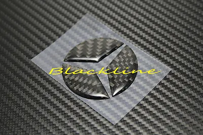 For Mercedes Carbon Steering Wheel Emblem Decal CLA SLK SL ML GL 63 45 AMG 49mm • $12.99