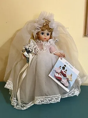 MADAME ALEXANDER 8” Blonde Bride Doll Complete Vintage 1980’s • $12.99