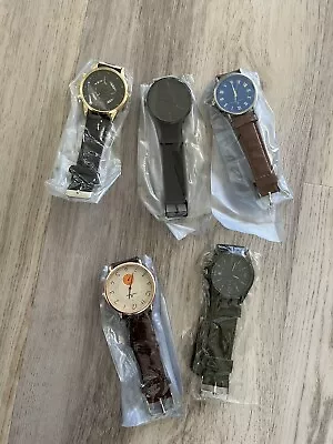 Lot Of 5 Men's Quartz Wrist Watches New In Original Package Wear Different Model • $21