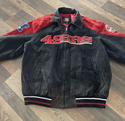 Vintage NFL San Francisco 49ers Suede Leather Jacket Size XL-Read • $102