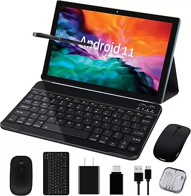 11 In 4G Tablet Android 11 8GB RAM 256GB ROM 1920x1200 IPS Bundle Keyboard Case • $109.99