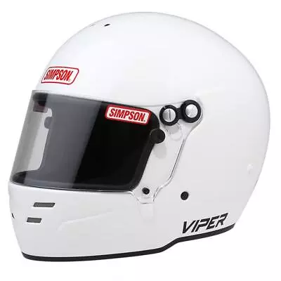 Simpson Racing Products SA2020 Viper Racing Helmet White - Large  - 7100031 • $411.95