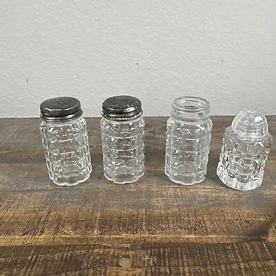 Vintage  Glass Salt & Pepper Shakers Lot Of 4 • $5