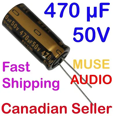 470uF 50V 16x35.5mm Nichicon MUSE KZ For AUDIO RADIO STEREO Hi-FI AMPLIFIER • $40.32