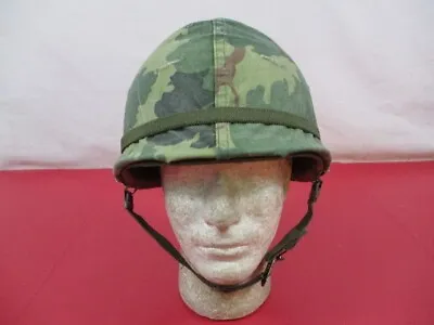 Vietnam Era M1 Ground Troop Helmet Complete W/Liner & Mitchell Cover Dtd 1972 #2 • $169.99