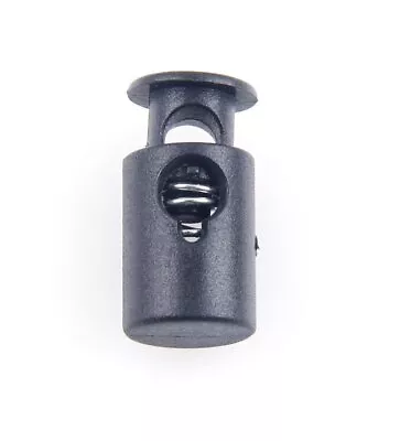 Black Single Barrel Mini Cord Lock Stopper Plastic 25 Pack • $16.65