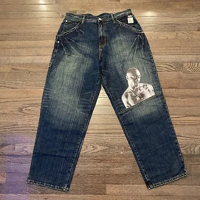 Rare Makaveli Branded Jeans Size 38 Tupac Shakur Hip Hop Rap 90s • $49.99