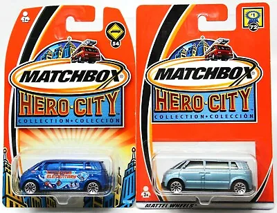 2 Matchbox Hero City VW Volkswagen Microbus Bus 1/64 Diecast Lot  NEW #D-22 • $8.98