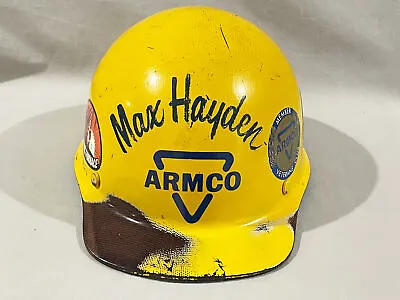 Vintage MSA BROWN FIBERGLASS ARMCO STEEL HARD HAT • $150