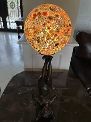  antique Millefiori Table Lamp In Excellent Original Condition  • $2990