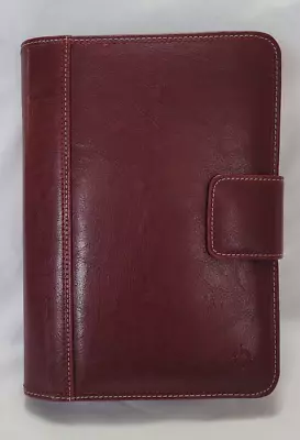 VTG Burgandy Franklin Covey Day Planner 7 Ring Magnet Closure • $32