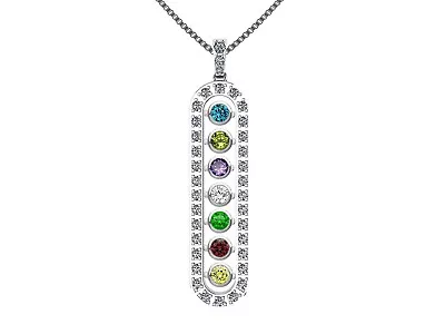 NANA As You Go Add A Birthstone Sterling Silver Mothers Pendant 1-7 Stones • $89.95