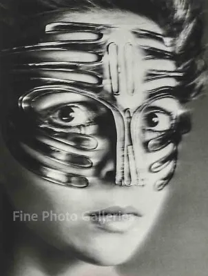 $178.24 • Buy 1960s Vintage RICHARD AVEDON Female Fashion Metallic Face Mask Duotone Photo Art