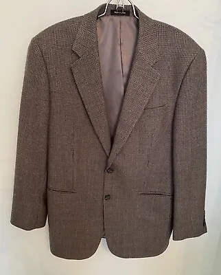 Chaps Ralph Lauren Blazer Men’s 38R  Black Gray Houndstooth 100% Wool Sport Coat • $25