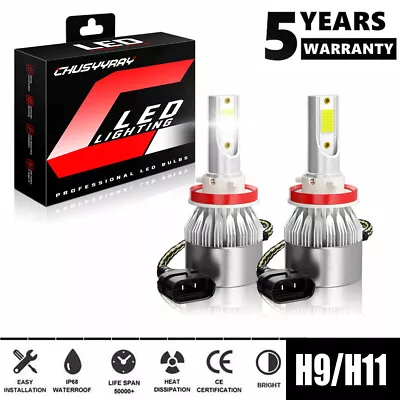 Pair H9 H11 LED Headlight Low Beam Bulbs Kit For Volvo VNL VN 670 730 780 630 • $12.98