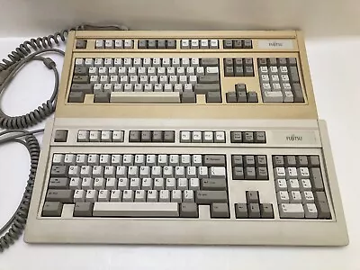 *LOT OF 2* Vintage Fujitsu Computer Keyboard 5-Pin DIN Connector FKB4700 • $40