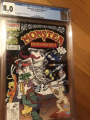 MONSTER IN MY POCKET #1 CGC 8.0 Harvey Comics 1991 KEY • $69.99