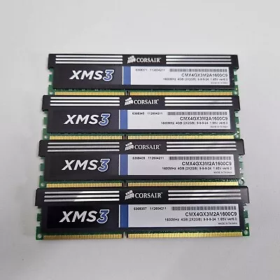 CORSAIR XMS3 CMGX3M2A1600C9 8GB (4x2GB) DDR3 1600MHz Desktop RAM (N-2) • £18.99