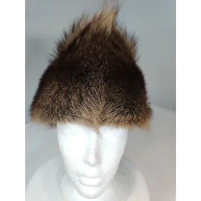 Beautiful Mohawk/Boat Style Racoon Fur Hat From Canada • $150