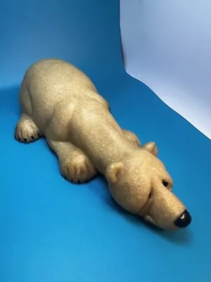 Polar Bear Figurine Second Nature Designs Quarry Critters 8” PAPA Bear Vtg 2000 • $28