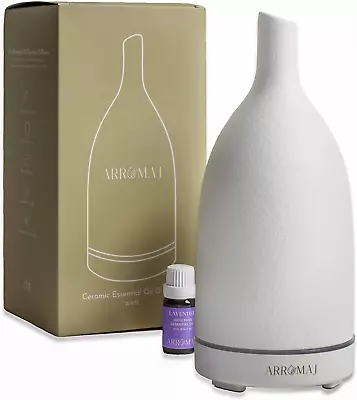 Ceramic Essential Oil Ultrasonic Diffuser Set 100Ml White Aromatherapy Stone Di • $120.21