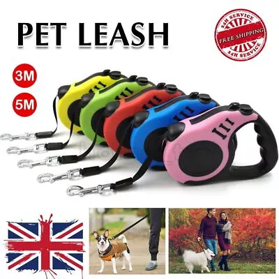 £1.59 • Buy Dog Leash Pet Lead Leads Retractable Training Pet Long Max 50kgs Extendable