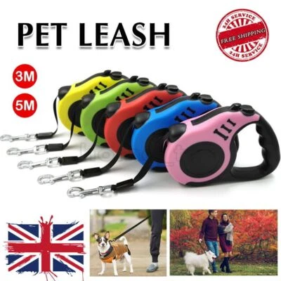 £1.59 • Buy Dog Leash Pet Lead Leads Retractable Training Pet Long Max 50kgs Extendable