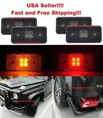 Smoked Lens Led Front & Rear Side Marker Lights For 2002 - 2014 Mercedes G-class • $43.49