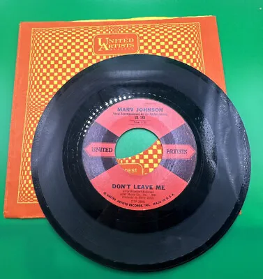 Marv Johnson  You Got What It Takes/don't Leave Me  United Artists 185  • $7