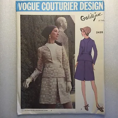 VOGUE Couturier Design Irene Galitzine Pattern 2435 Sz14 2 Piece Dress Uncut • $22.99