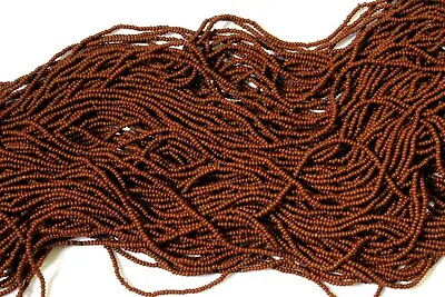 Antique/Vintage Micro Seed Beads-14/0 Opaque Cocoa Brown-5.7 Gram Hanks • $6.25