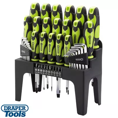 Draper Screwdriver Allen Key Bit Set + Storage Stand Plain Cross Pozi 44pc • £23.99