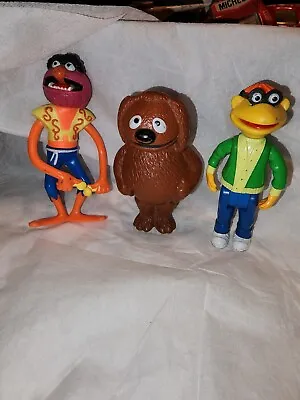 Henson Assoc Inc Muppets ANIMAL  DRUMMER Scooter Rowlf The Dog Figurines 1976 • $25.09